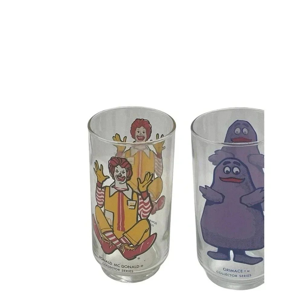McDonalds McDonaldland Action Series Glasses Set Of 4 VINTAGE 1977 RARE